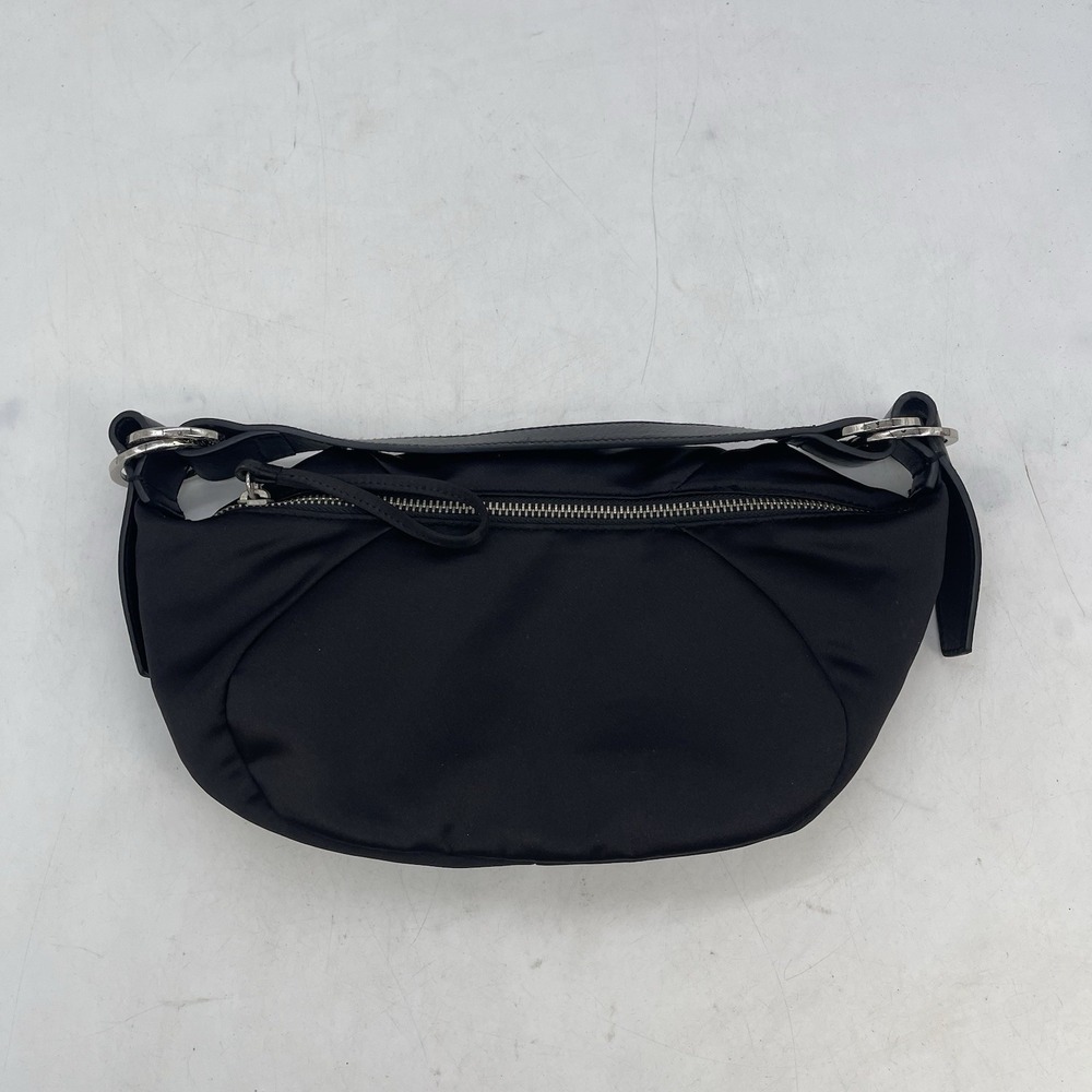Lauren Ralph Lauren Slouchy Shoulder Bag Nylon Hobo Y2K Black Faux Leather